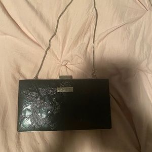 Miche Black Chain Clutch Wallet Purse
